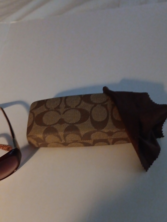 Coach Women\'s Brown Sunglasses with Gradient Lenses. Case. 06/13